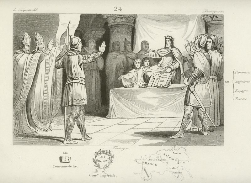 Louis I, kongen av frankerne og den hellige romerske keiseren av French School