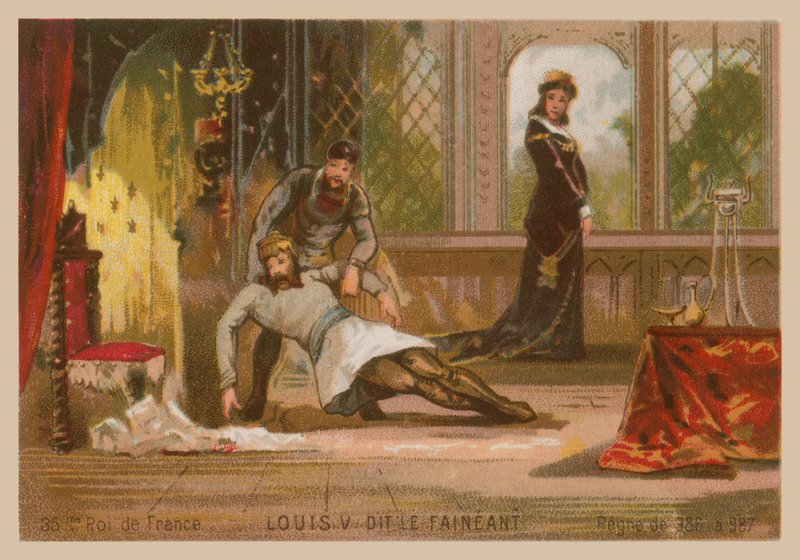 Louis V av Frankrike, kjent som Louis the Indolent (ca 967-987) av French School