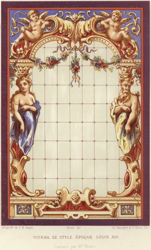 Farget glass i Louis XIII-stil av French School
