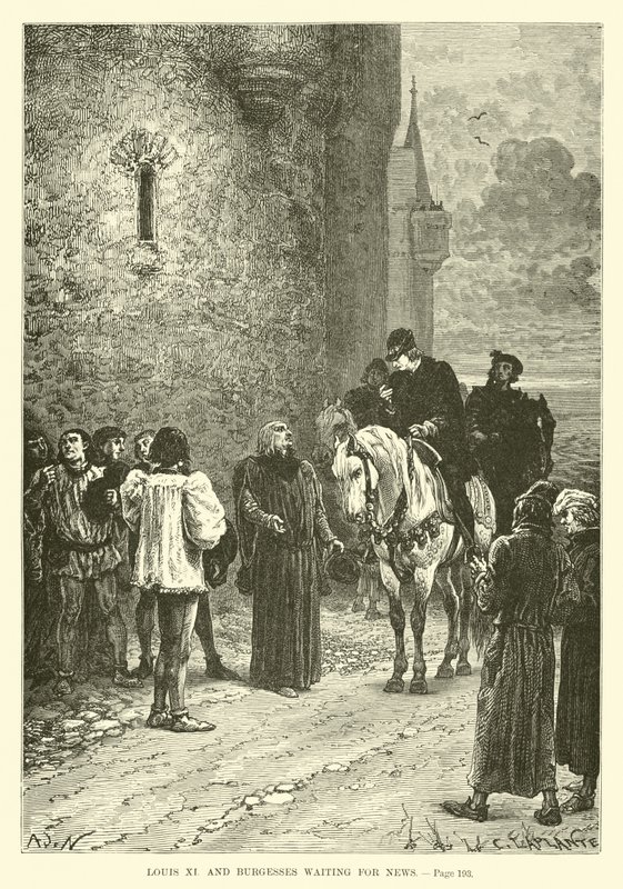 Louis XI og Burgesses venter på nyheter av French School