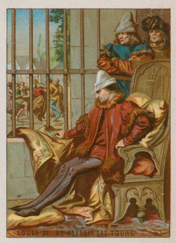 Louis XI på Plessis Les Tours av French School