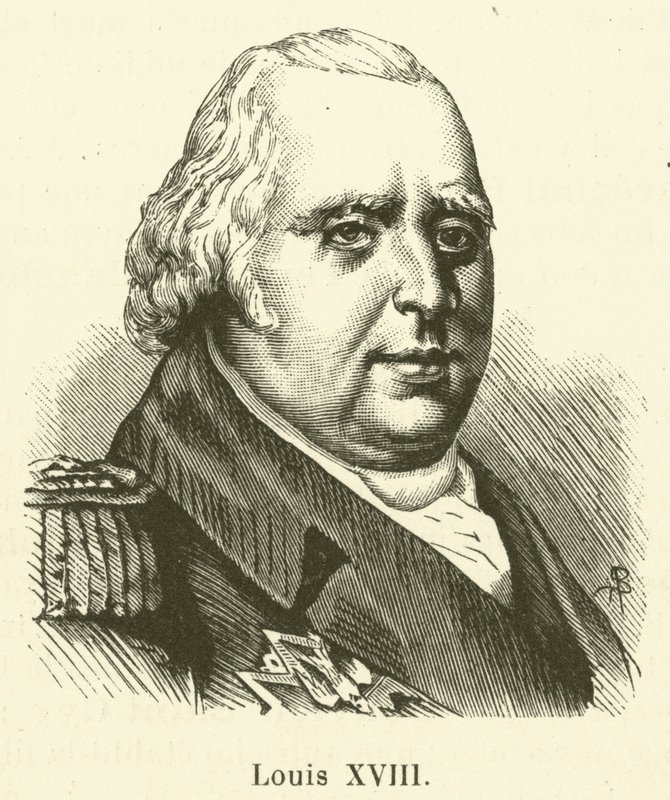 Louis XVIII (gravering) av French School