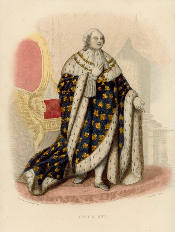 Louis XVI (farget gravering) av French School