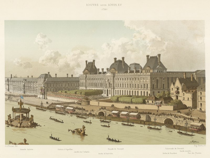 Louvre under Louis XV, 1739 av French School