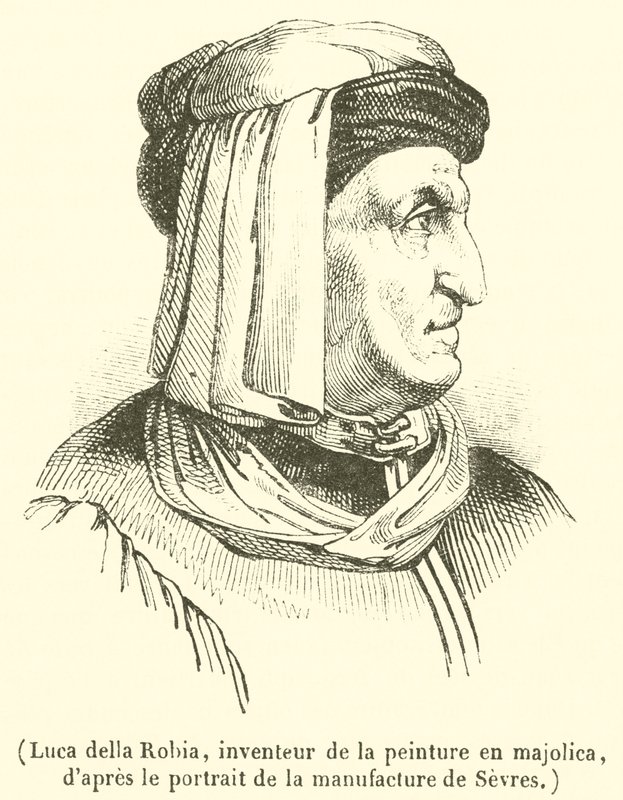 Luca della Robia, oppfinner av majolikamaleri (gravering) av French School