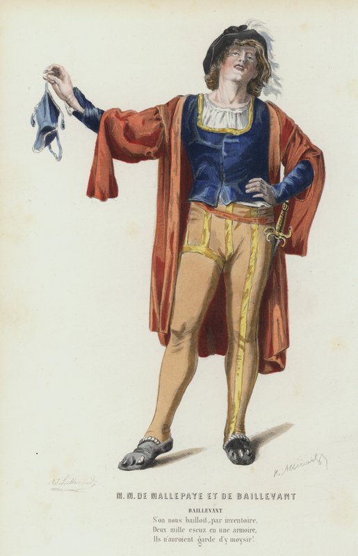 M M De Mallepaye And De Baillevant (farget gravering) av French School