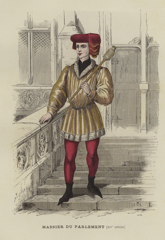 Mace-bærer av Paris-parlamentet, 1300-tallet av French School