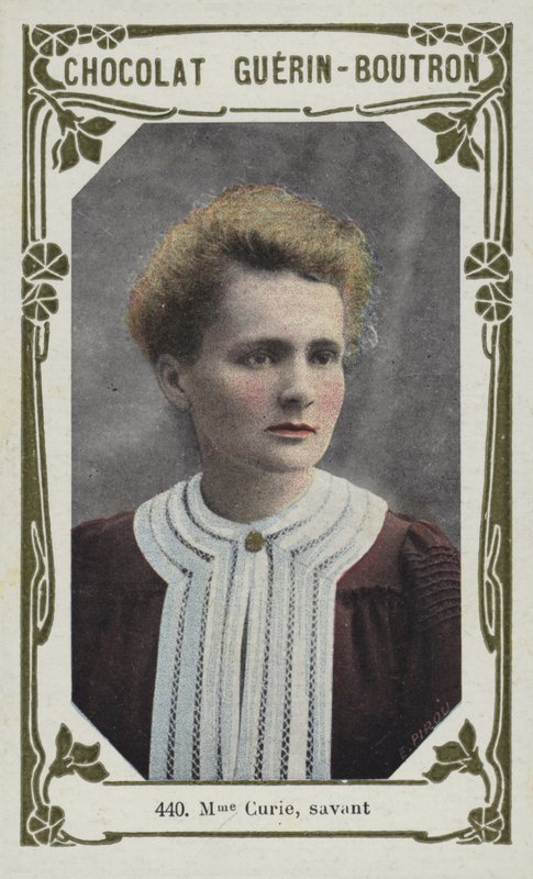 Madame Curie, forstandig (farget bilde) av French School