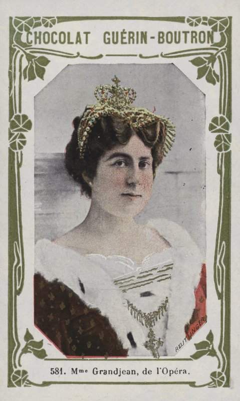 Madame Grandjean, fra Operaen (farget bilde) av French School