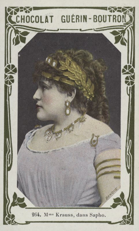 Madame Krauss, i Sappho (farget bilde) av French School