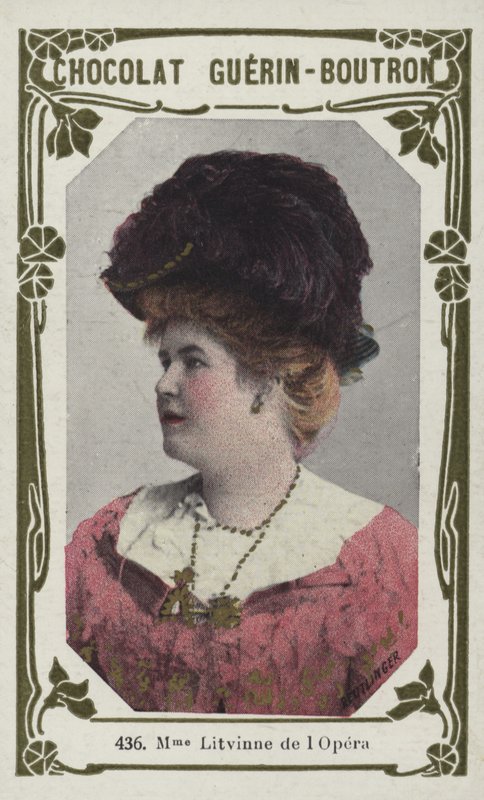Madame Litvinne, de lOpera (farget bilde) av French School