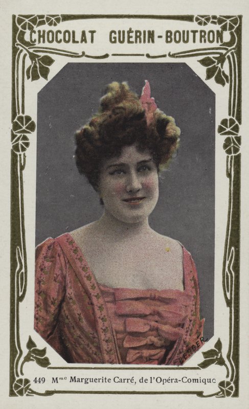 Madame Marguerite Carre, fra Opera-Comique (farget bilde) av French School