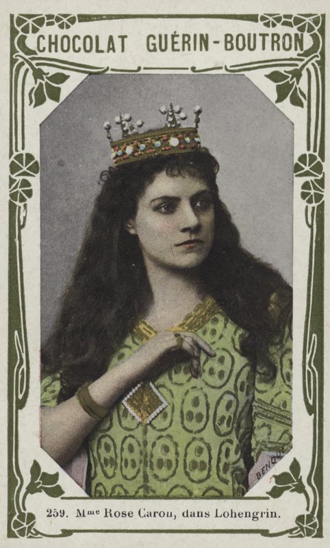 Madame Rose Caron, i Lohengrin (farget bilde) av French School