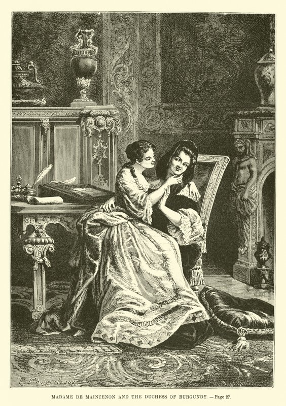 Madame de Maintenon og hertuginnen av Burgund av French School