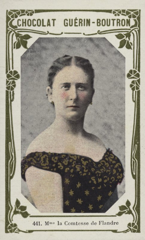 Madame grevinnen av Flandern (farget bilde) av French School