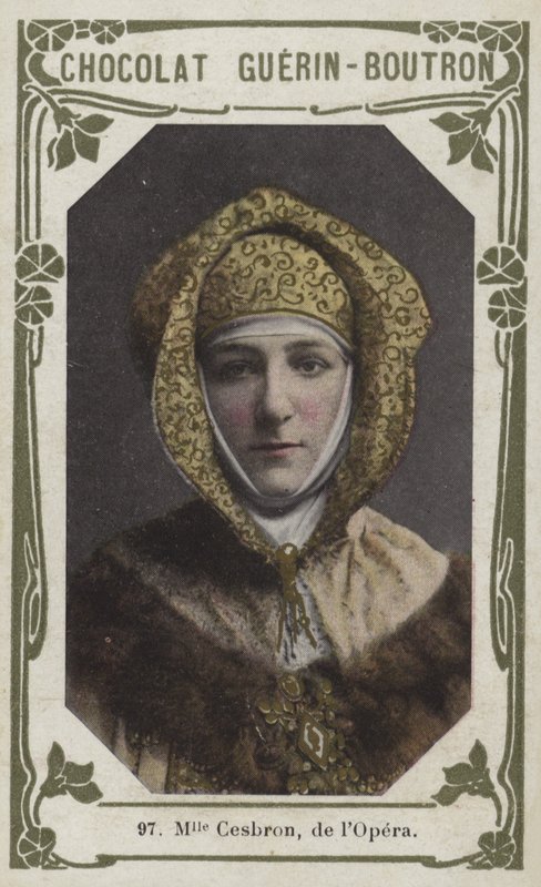 Mademoiselle Cesbron, de lOpera (farget bilde) av French School