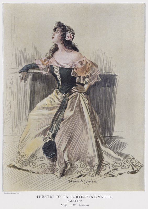 Mademoiselle Pannetier som Nelly i Falstaff av French School