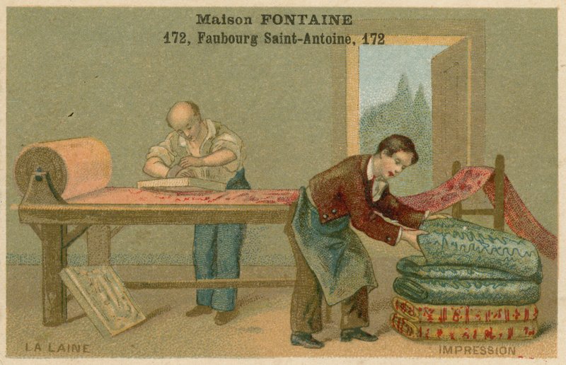 Maison Fontaine handelskort, ulltrykk av French School