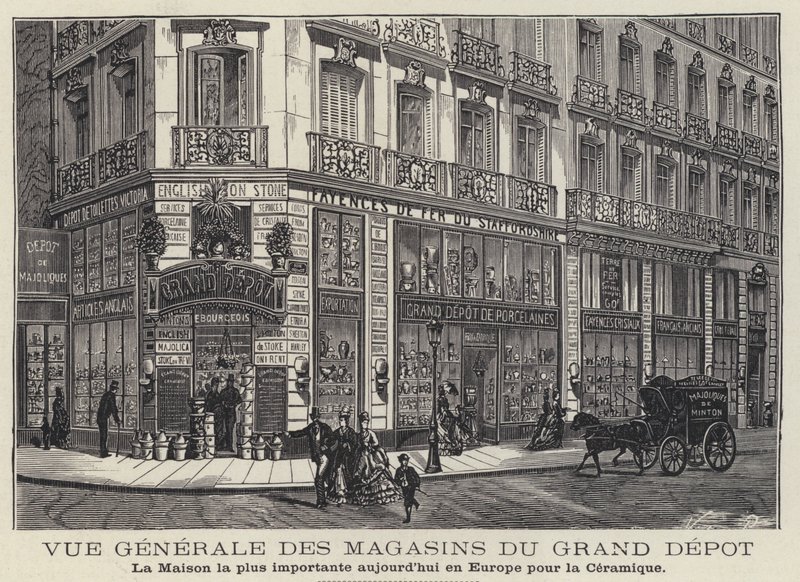 Maisons du Grand Depot, keramikkbutikk i Paris, Frankrike av French School