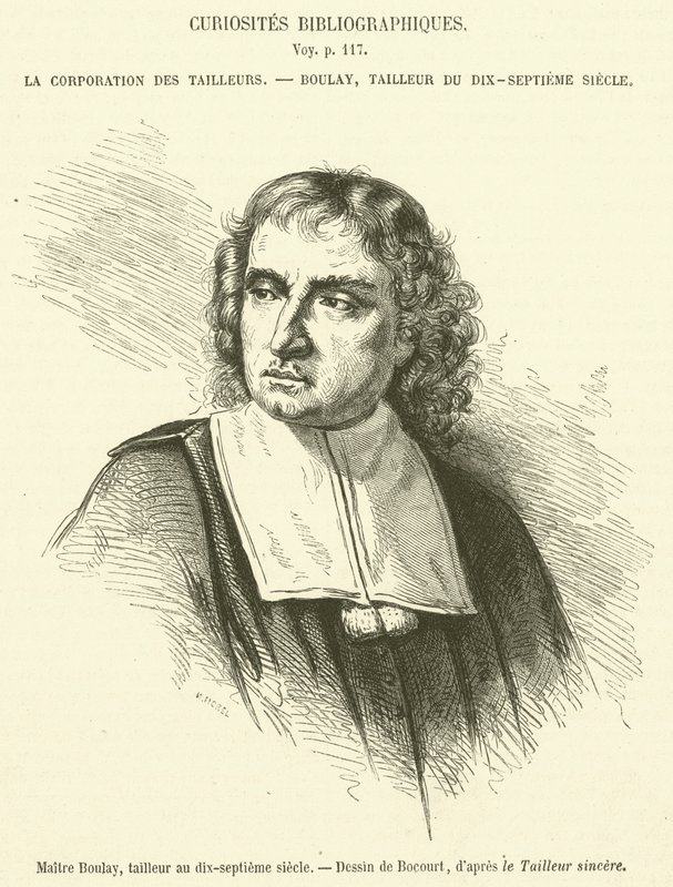 Maitre Boulay, skredder på det syttende århundre (gravering) av French School