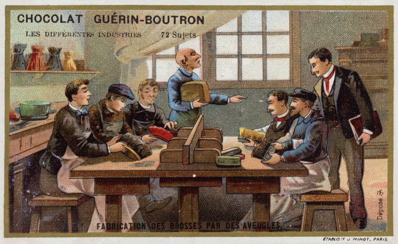 Produksjon av børster av blinde av French School
