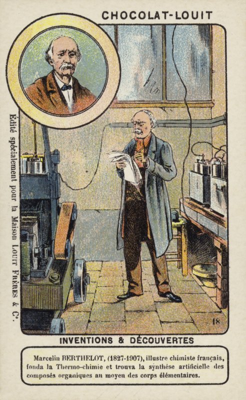 Marcelin Berthelot , fransk kjemiker (kromolitho) av French School