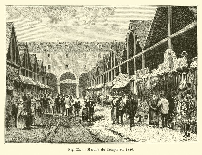 Marche du Temple i 1840 av French School