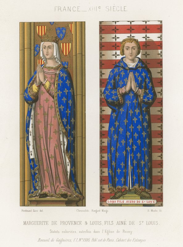 Margaret av Provence, og Louis, eldste sønn av Saint Louis av French School