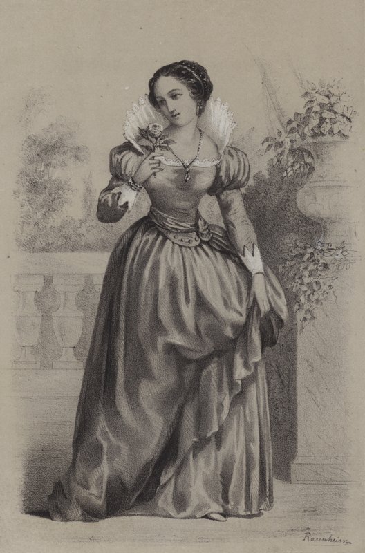 Marguerite Morus, Margaret More, elskerinne Roper (gravering) av French School