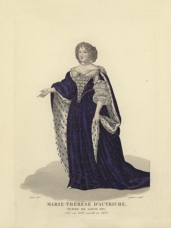 Maria Theresa av Østerrike, første kone til kong Ludvig XIV av Frankrike av French School
