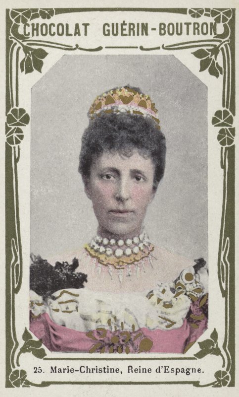 Marie-Christine, Reine dEspagne (farget bilde) av French School