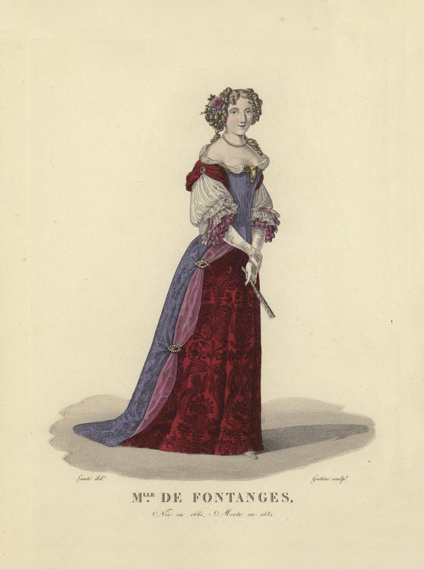 Marie Angelique de Scorailles, hertuginne av Fontanges, elskerinne til kong Louis XIV av Frankrike av French School