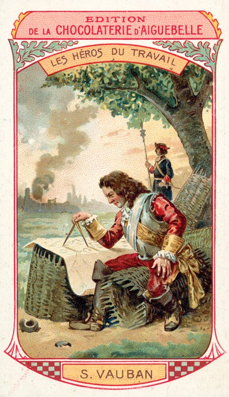 Marshal Vauban , fransk militæringeniør (chromolitho) av French School