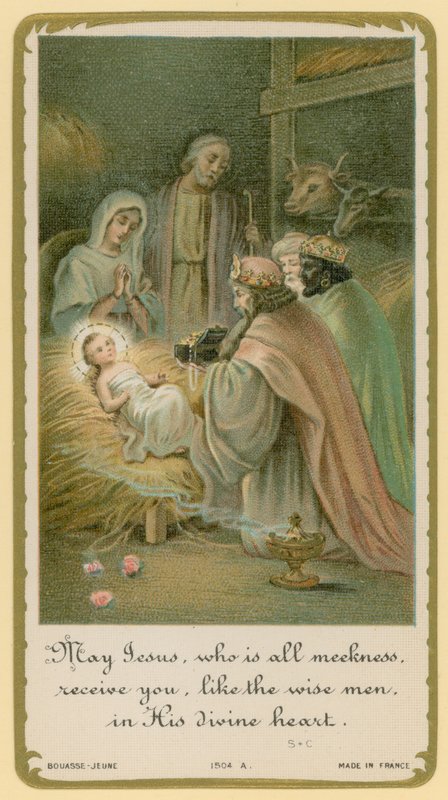 Maria Jesus, som er all saktmodighet, ta imot dere, som de vise menn, i sitt guddommelige hjerte av French School