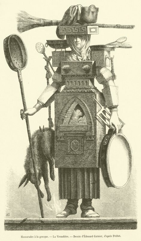 Greske maskerader, La Vivandiere (gravering) av French School