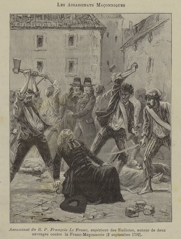 Frimurerattentater (gravering) av French School