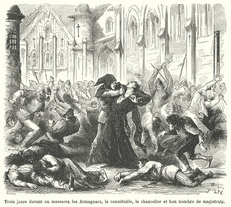Massakren på Armagnacs av burgunderne, Paris av French School
