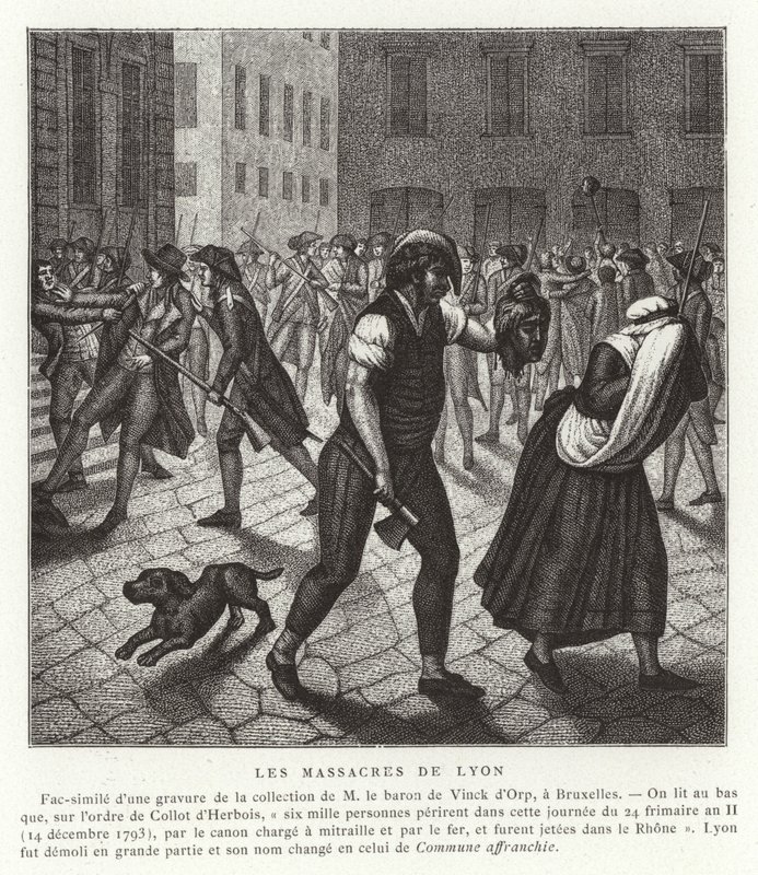 Massakrer i Lyon, den franske revolusjonen, desember 1793 av French School