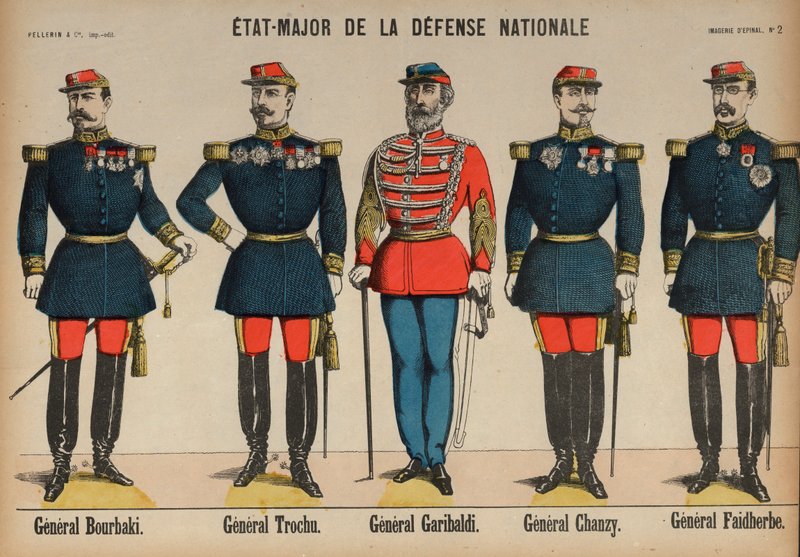 Medlemmer av generalstaben til den franske hæren under den fransk-prøyssiske krigen av French School