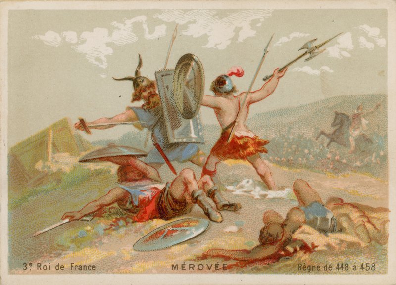 Merovee, konge av Frankrike (412-457) av French School