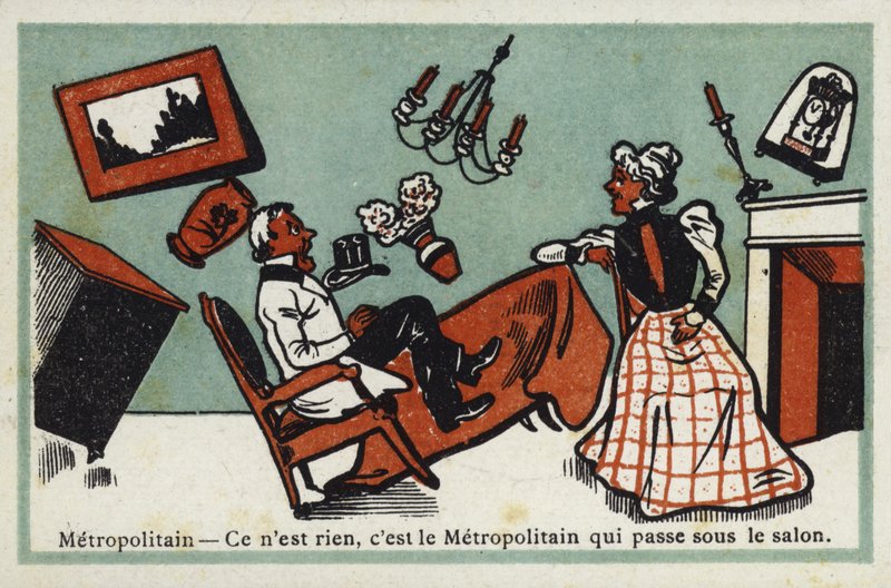Metro - det er ingenting, det er Metro som passerer under salongen av French School