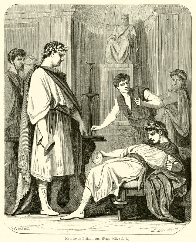 Murder of Britannicus (gravering) av French School