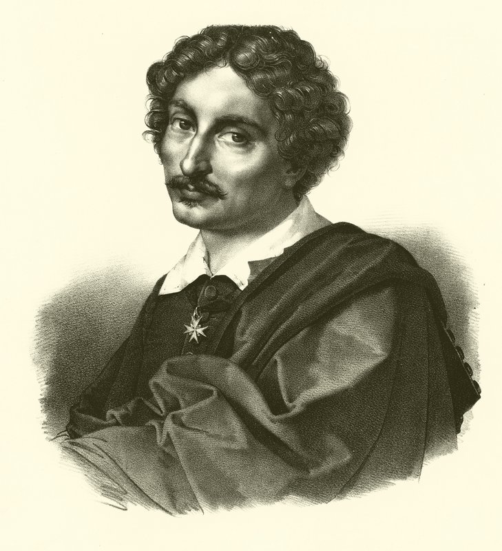 Michelangelo Merisi da Caravaggio, portrett (gravering) av French School