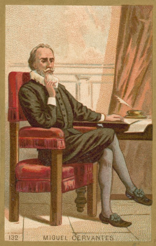 Miguel de Cervantes , spansk romanforfatter, poet og dramatiker av French School