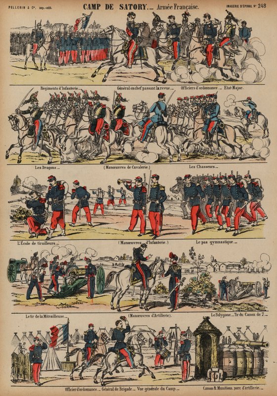 Den franske hærens militærleir ved Satory, Frankrike av French School