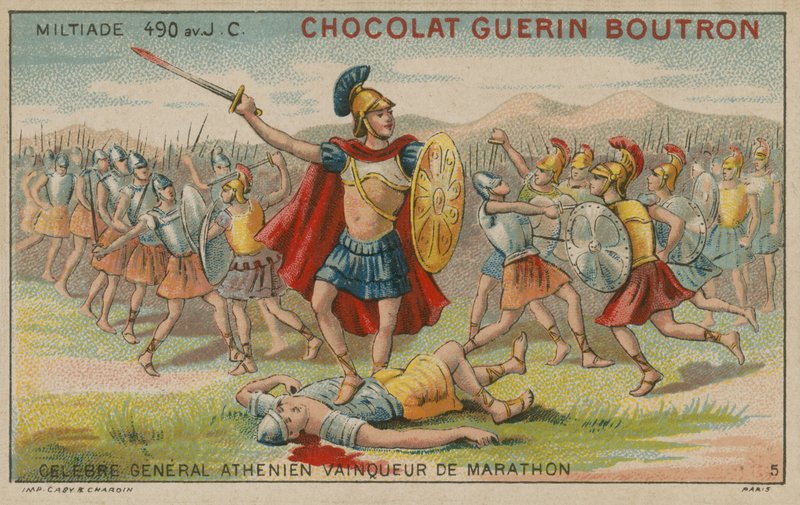Miltiades, athensk general og seierherre av slaget ved Marathon, 490 f.Kr av French School