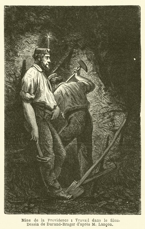 Mine of Providence, Arbeid i sømmen (gravering) av French School