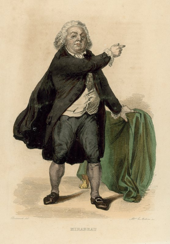 Mirabeau (farget gravering) av French School