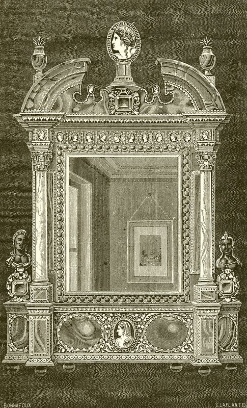 Speil av Mary de Medici av French School