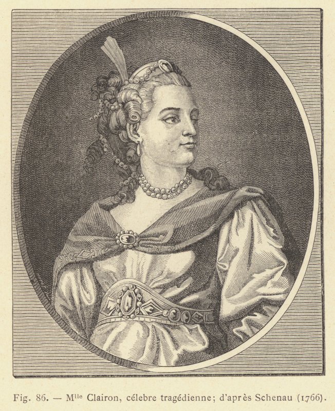 Miss Clairon, kjent tragedier, ifølge Schenau av French School